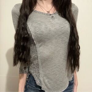 Aeropostale Heather Gray Long Sleeve Top